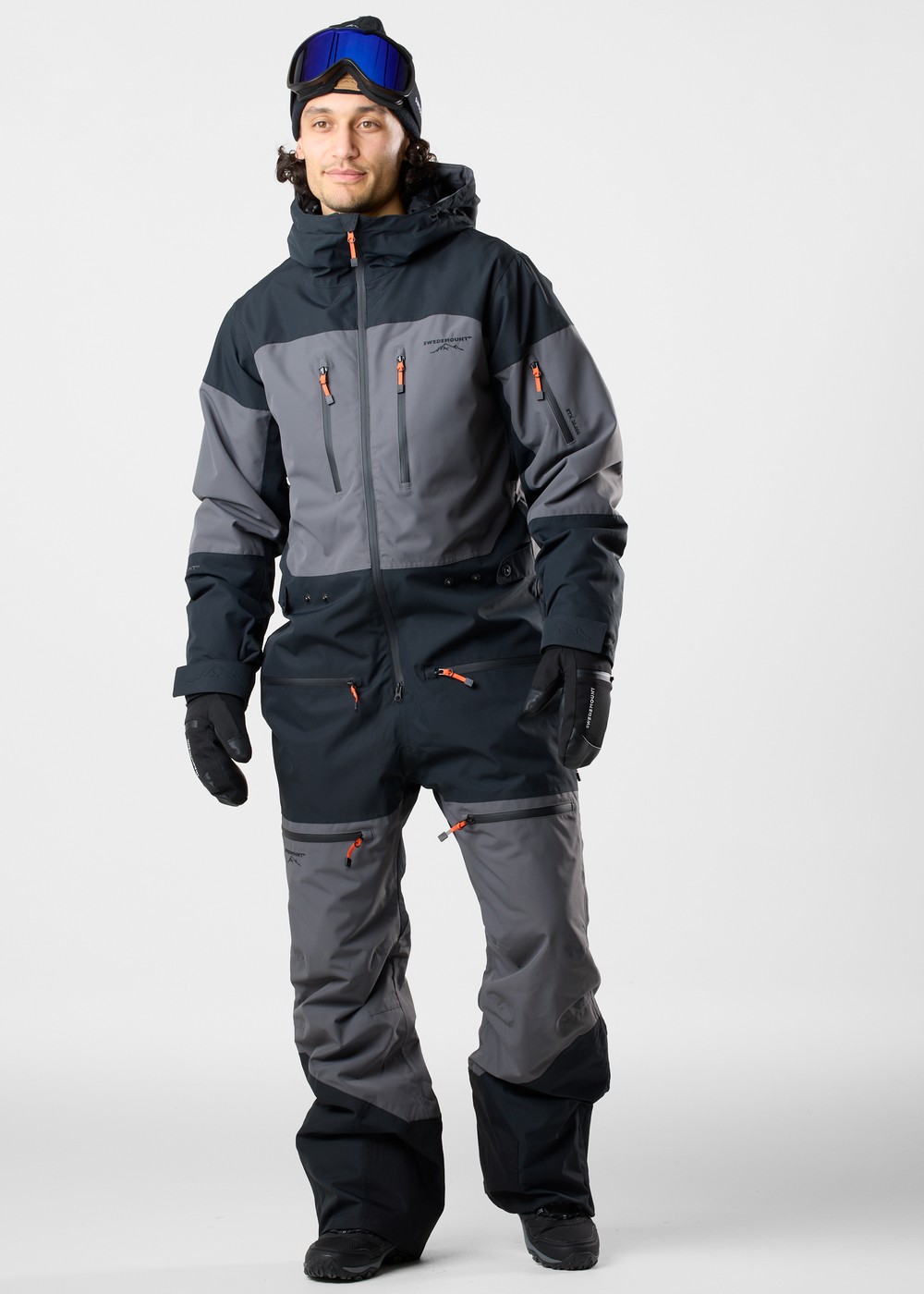 Freeride Skisuit, Charcoal/Black, S,  Skidoverall Freeride Skisuit, Charcoal/Black, S,  Skidoverall