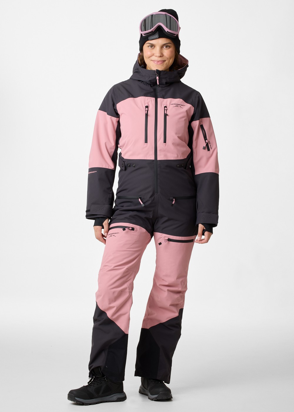 Freeride Skisuit W, Dusty Rose/Charcoal, 44,  Skidoverall