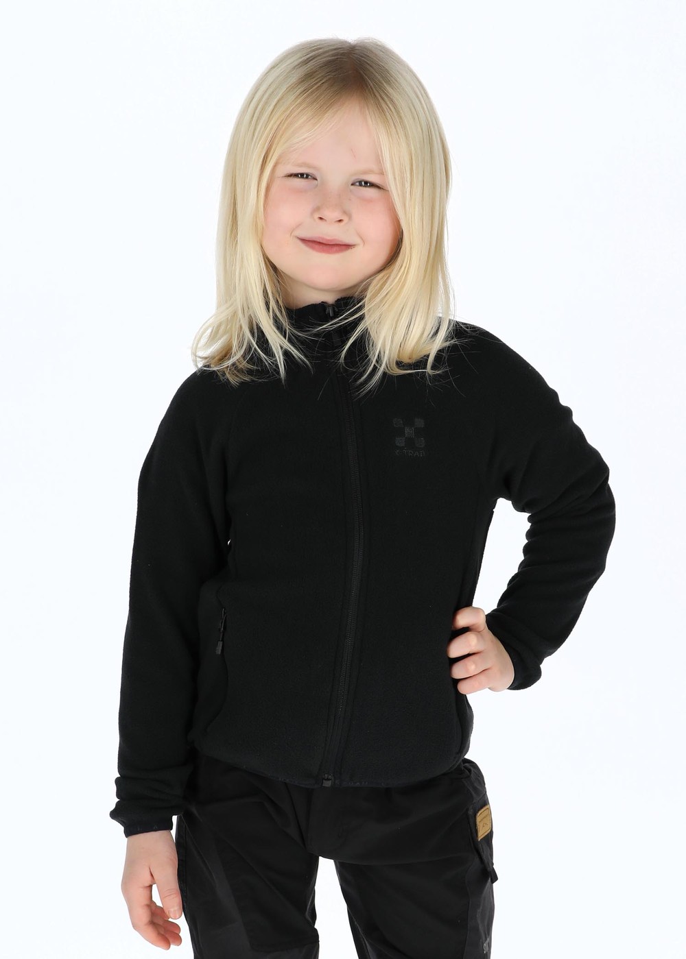 Fleece Full Zip Jr, Black, 120,  Fleecetröjor