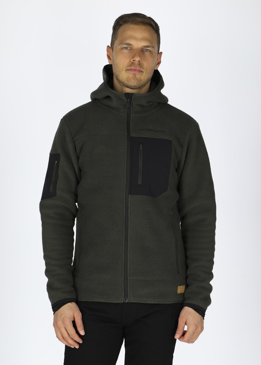 Lofoten Stretch Hooded Pile, Olive/Black, 2xl,  Tröjor