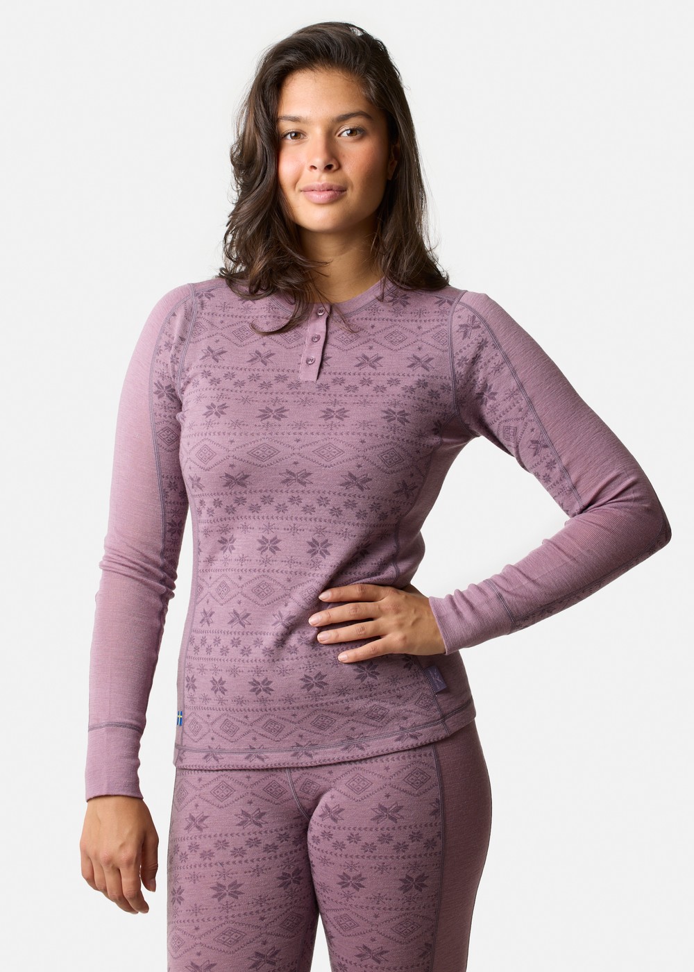 Idre Wool Ls Top W, Pale Mauve, 42,  Ullunderställ Idre Wool Ls Top W, Pale Mauve, 42,  Ullunderställ