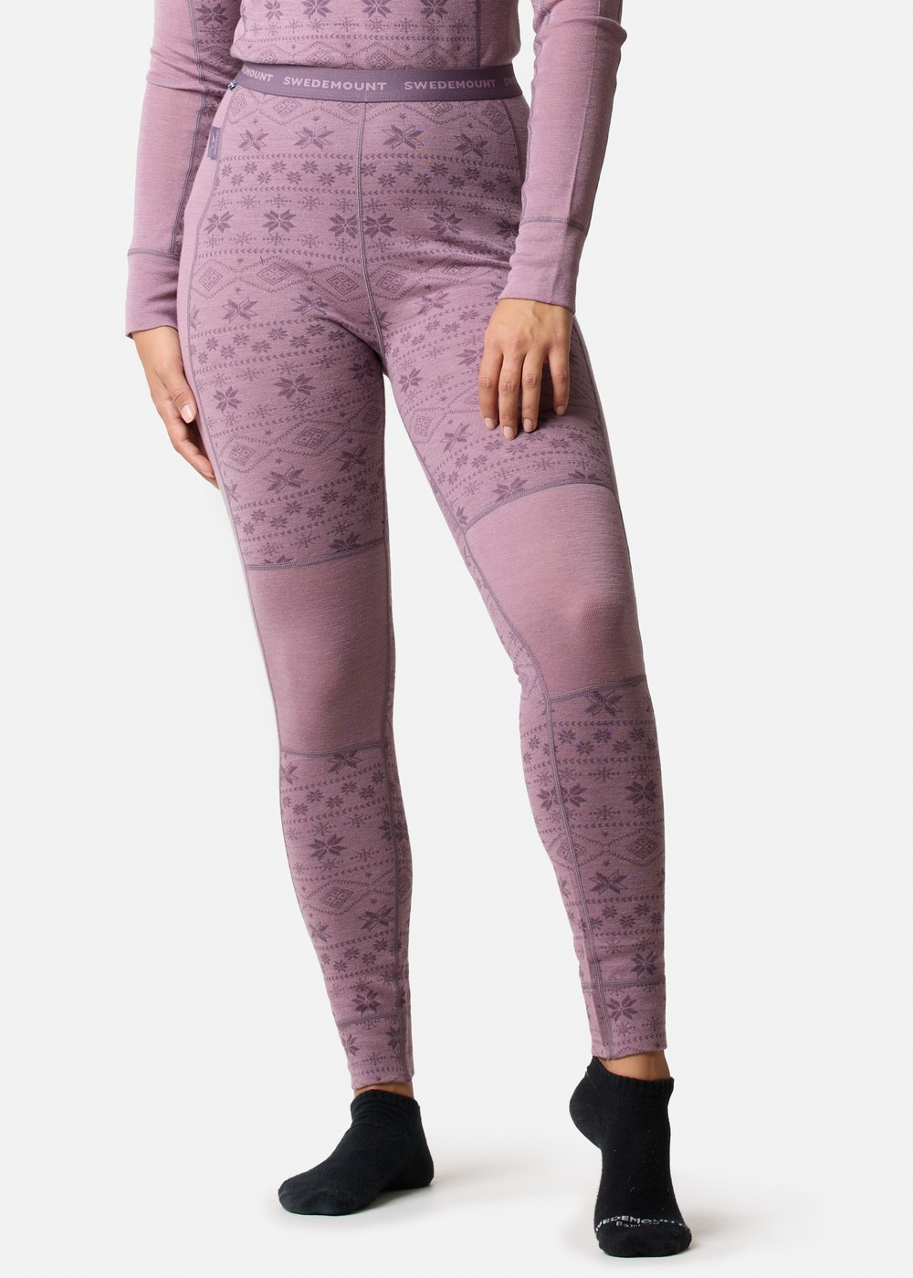 Idre Wool Pants W, Pale Mauve, 34,  Ullunderställ