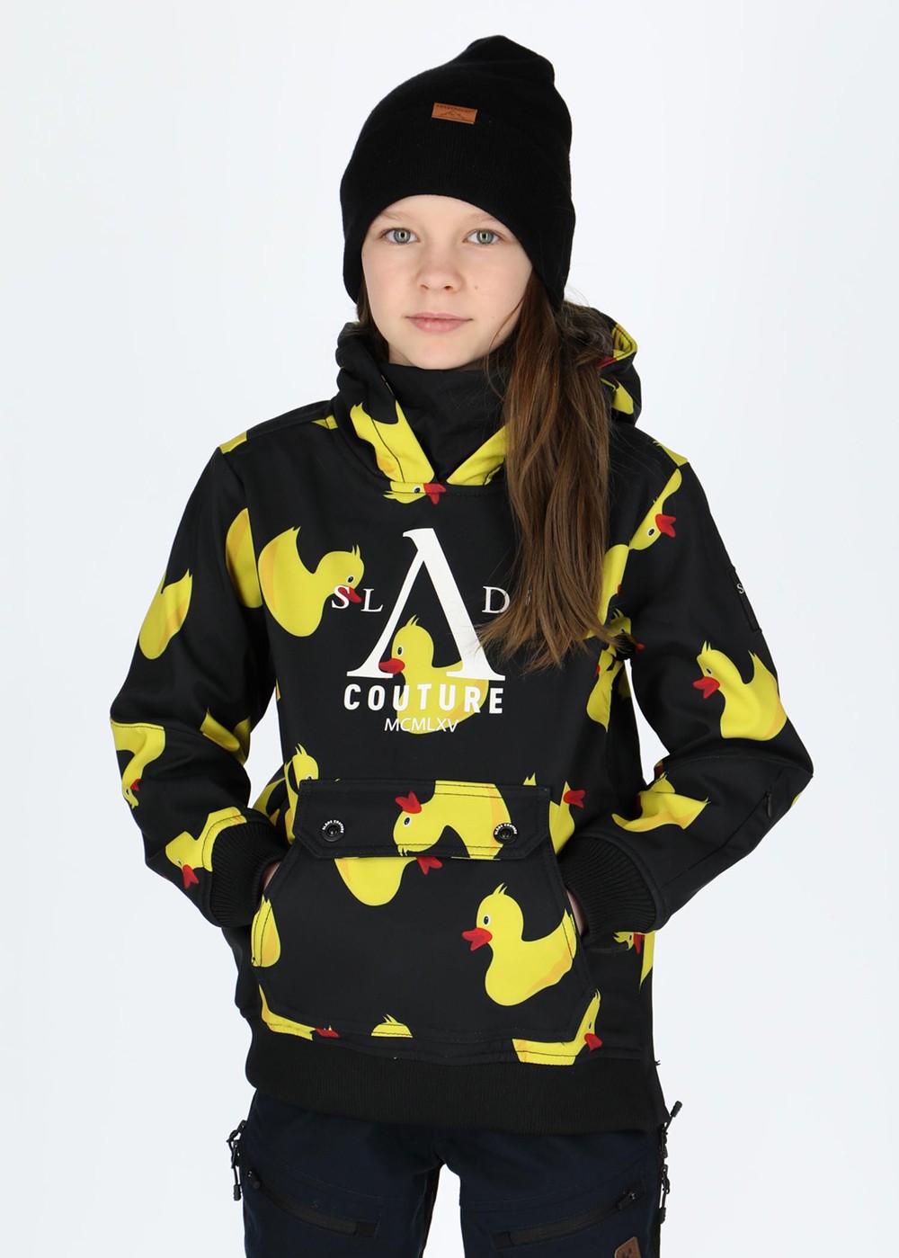 Colorado Softshell Snow Hood Jr, Yellow Duck Aop/White, 120,  Skidjackor