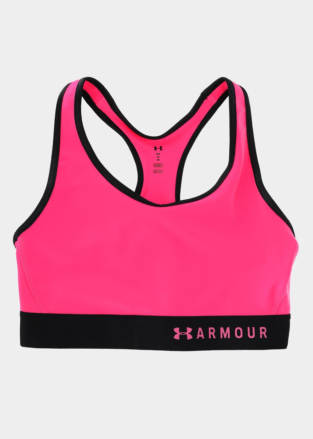 Armour Mid Keyhole Bra, Electro Pink, Xs,  Sport-Bh