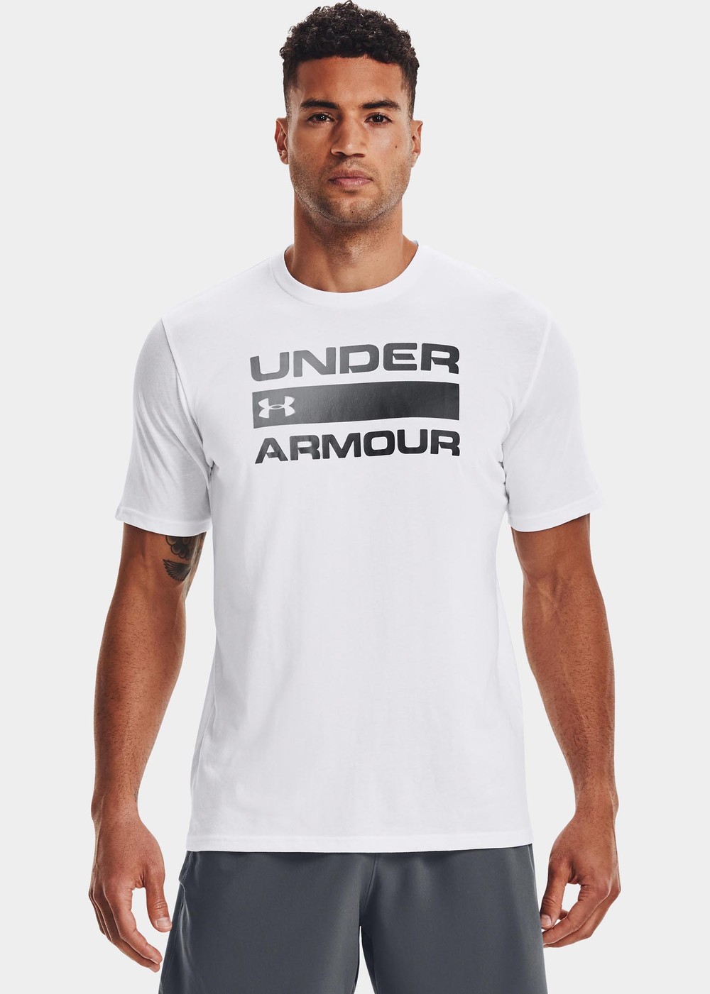 Ua Team Issue Wordmark Ss, White, Xl,  Löparkläder Ua Team Issue Wordmark Ss, White, Xl,  Löparkläder