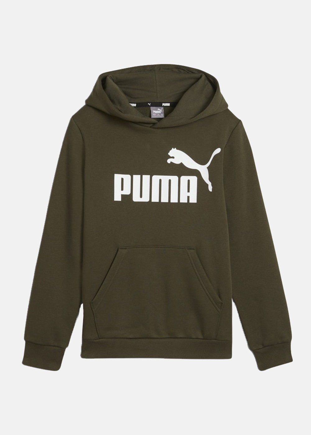 Ess Big Logo Hoodie Fl B, Dark Olive, 140,  Hoodies