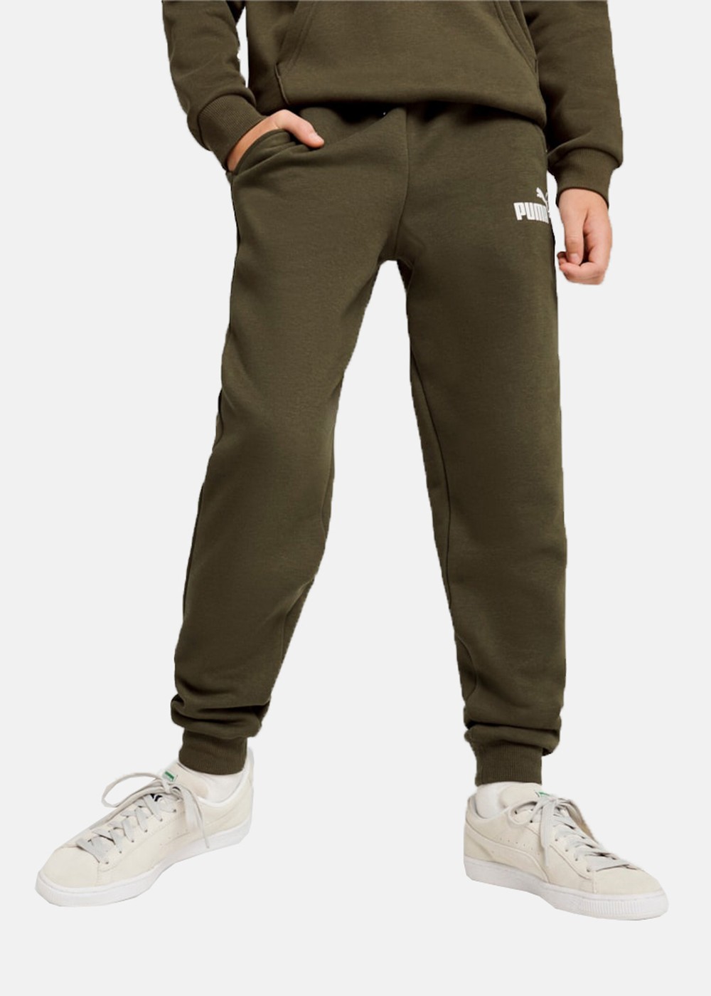 Ess Logo Pants Fl Cl B, Dark Olive, 176,  Sweatpants Ess Logo Pants Fl Cl B, Dark Olive, 176,  Sweatpants