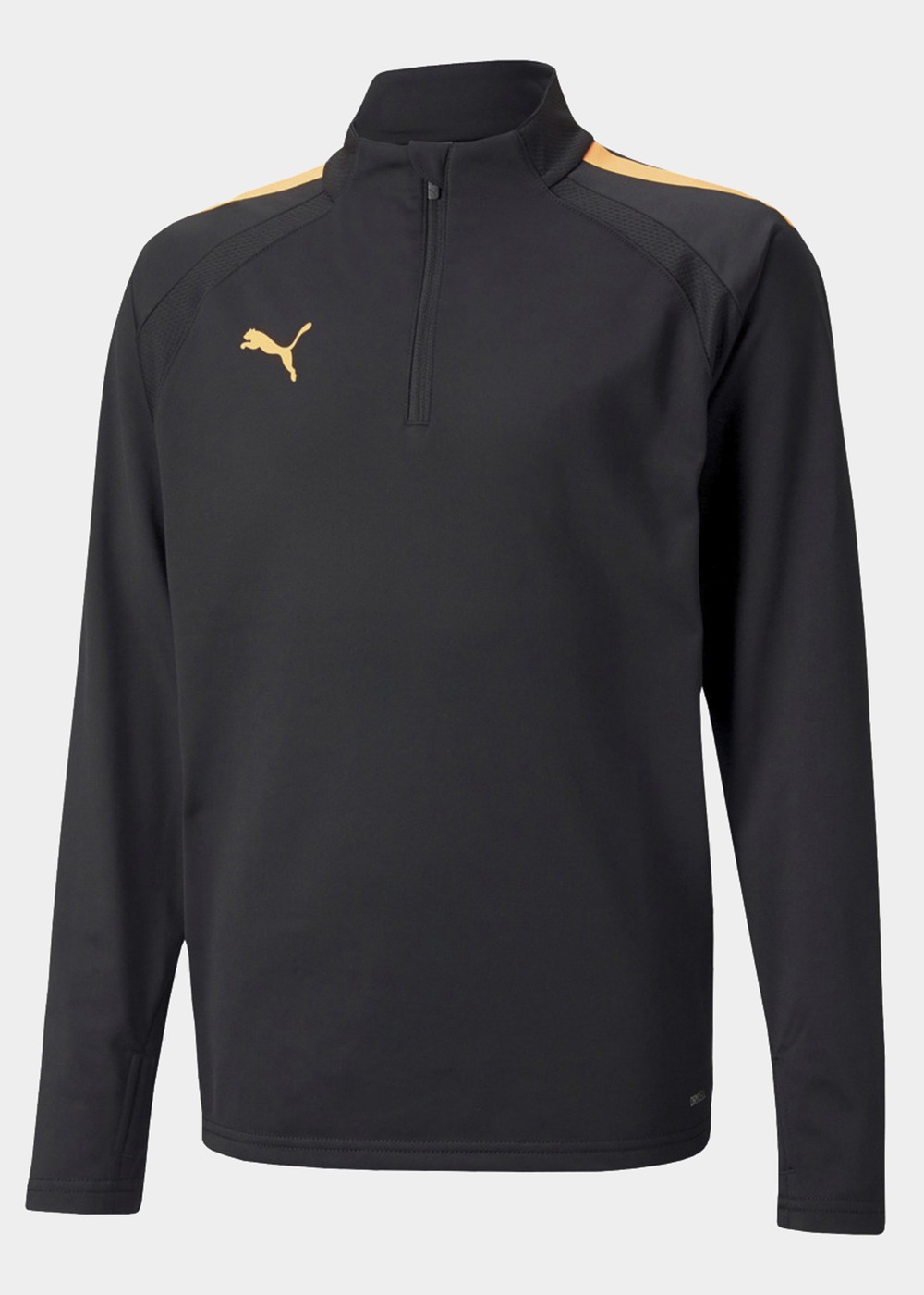 Teamliga 1/4 Zip Top Jr, Puma Black-Neon Citrus, 128,  Löparkläder