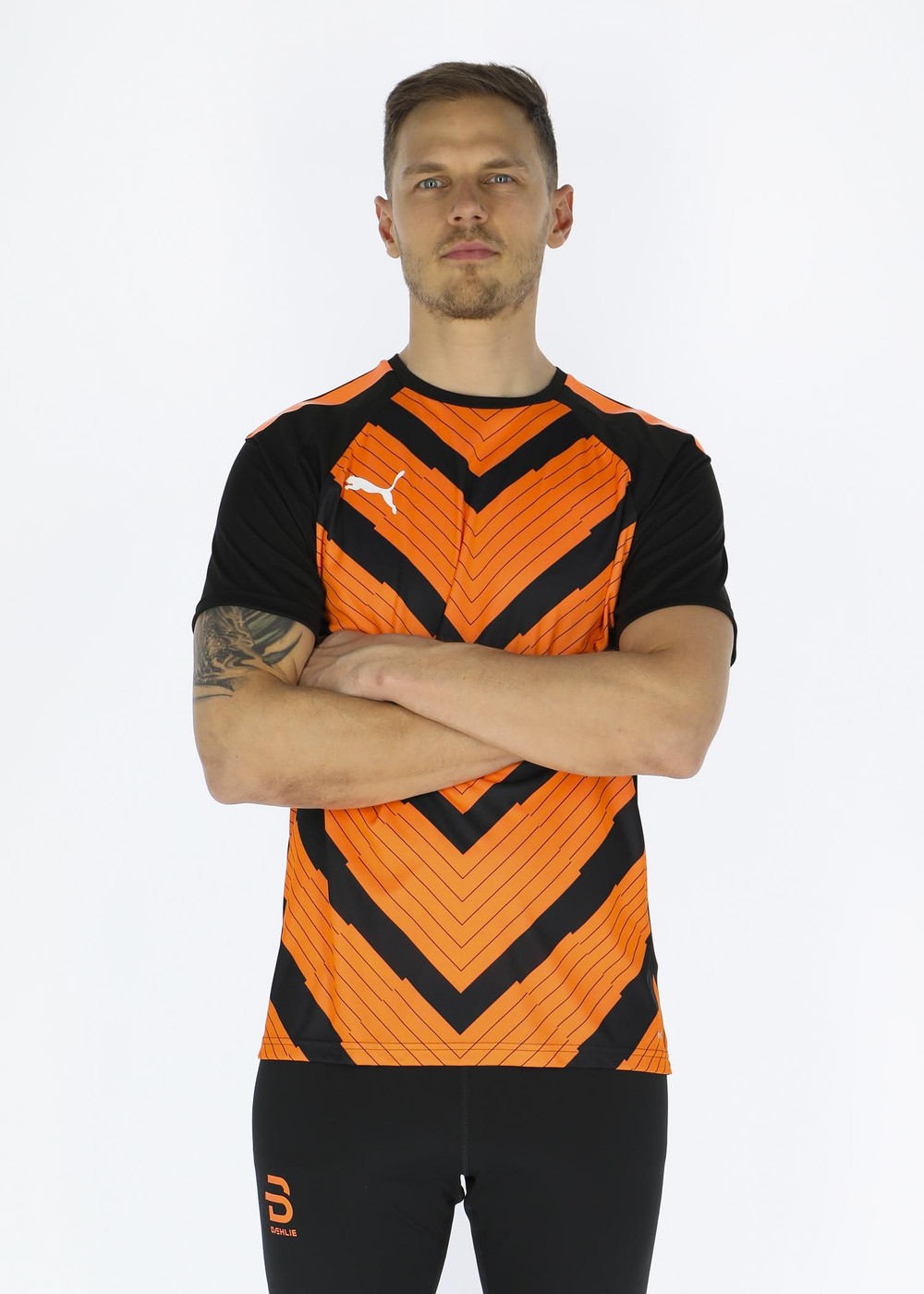 Teamliga Graphic Jersey, Puma Black-Neon Citrus, L,  Löparkläder