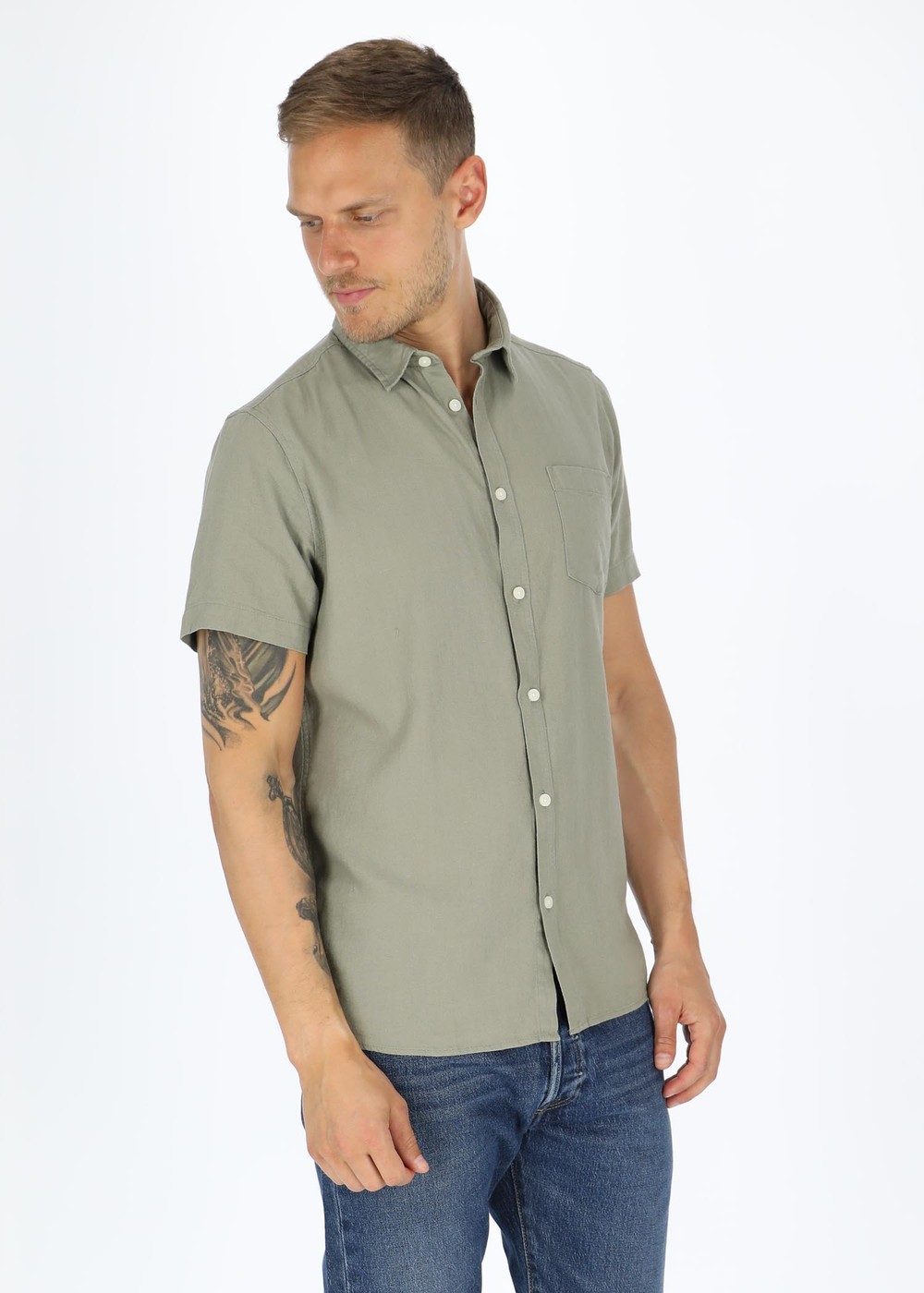 Sdallan Ss Sh, Vetiver, 2xl,  Kortärmade Skjortor Sdallan Ss Sh, Vetiver, 2xl,  Kortärmade Skjortor