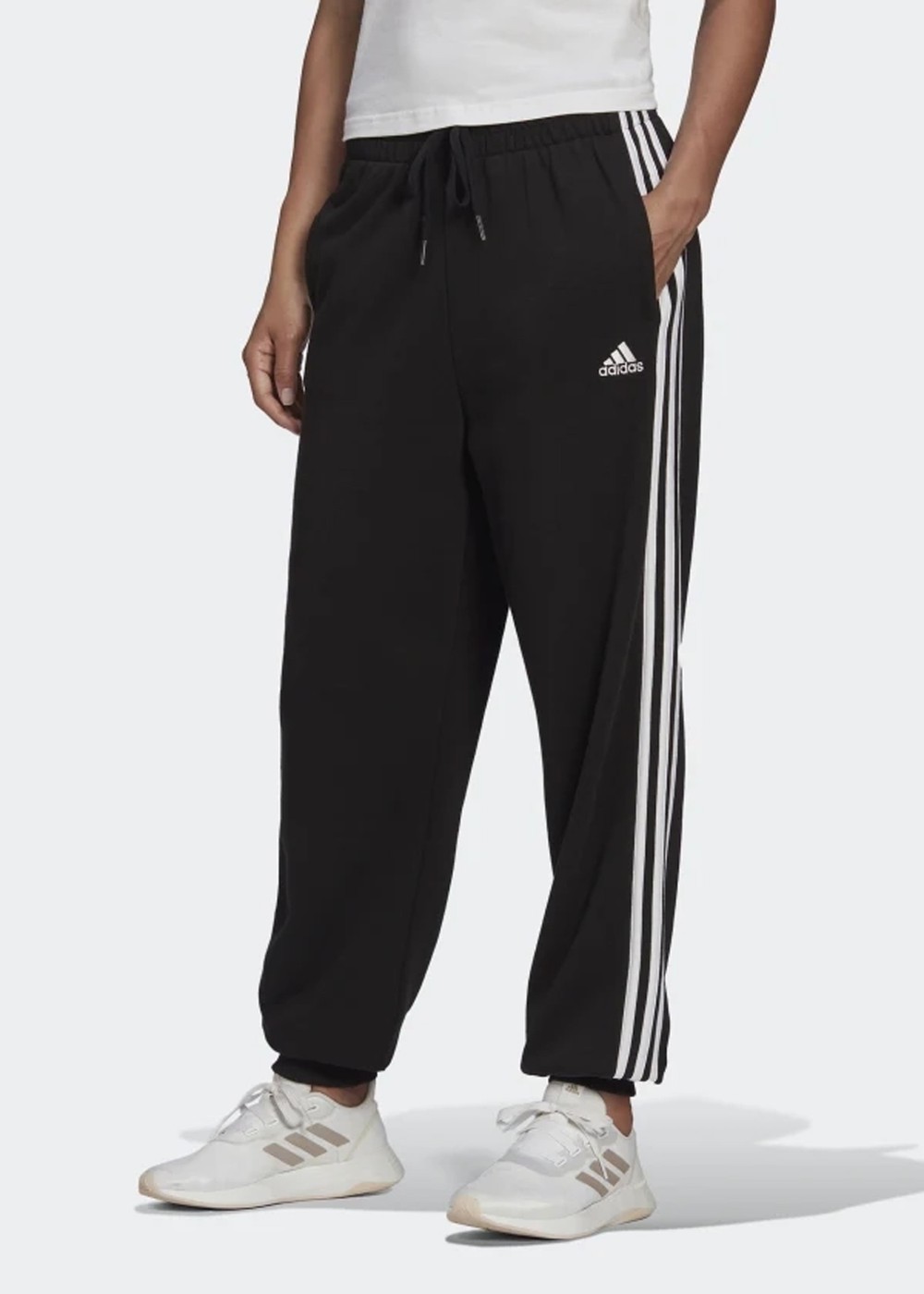 W Lngwr Pt, Black/White, Xs,  Sweatpants