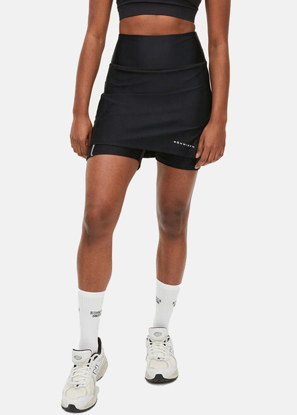 Court Jersey Skort, Black, S,  Kjolar