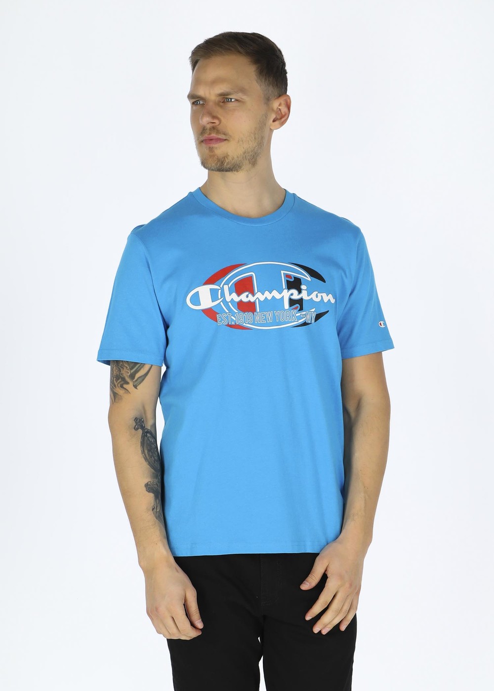 Legacy Crewneck T-Shirt M, Blu Danube  - Solo X Accessori, L,  T-Shirts