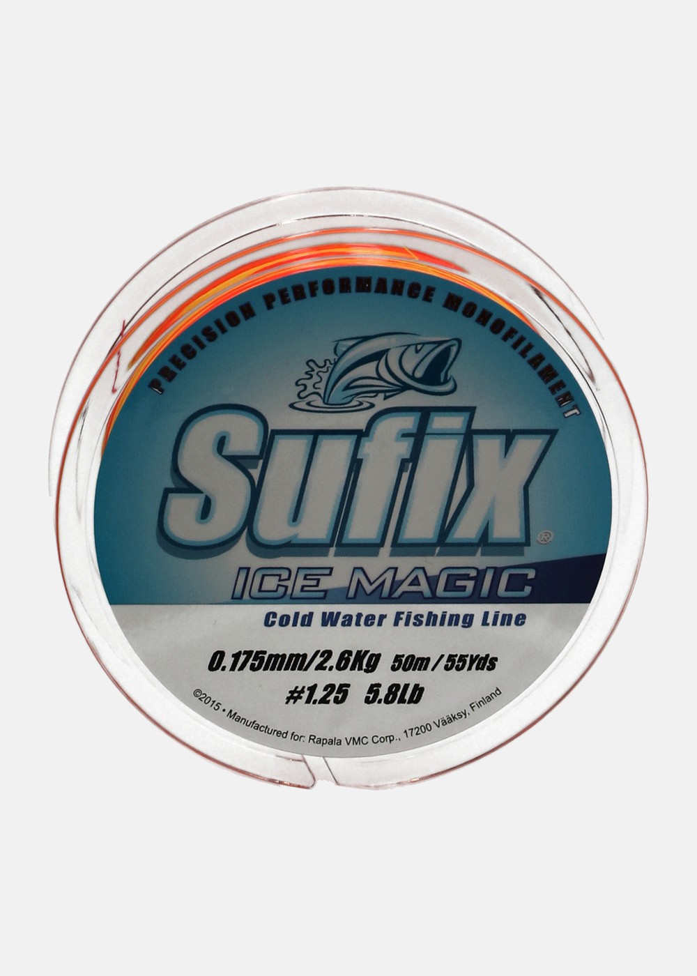 Sufix Ice Magic 50m, Gul/Orange, 0.175mm,  Nylonlinor