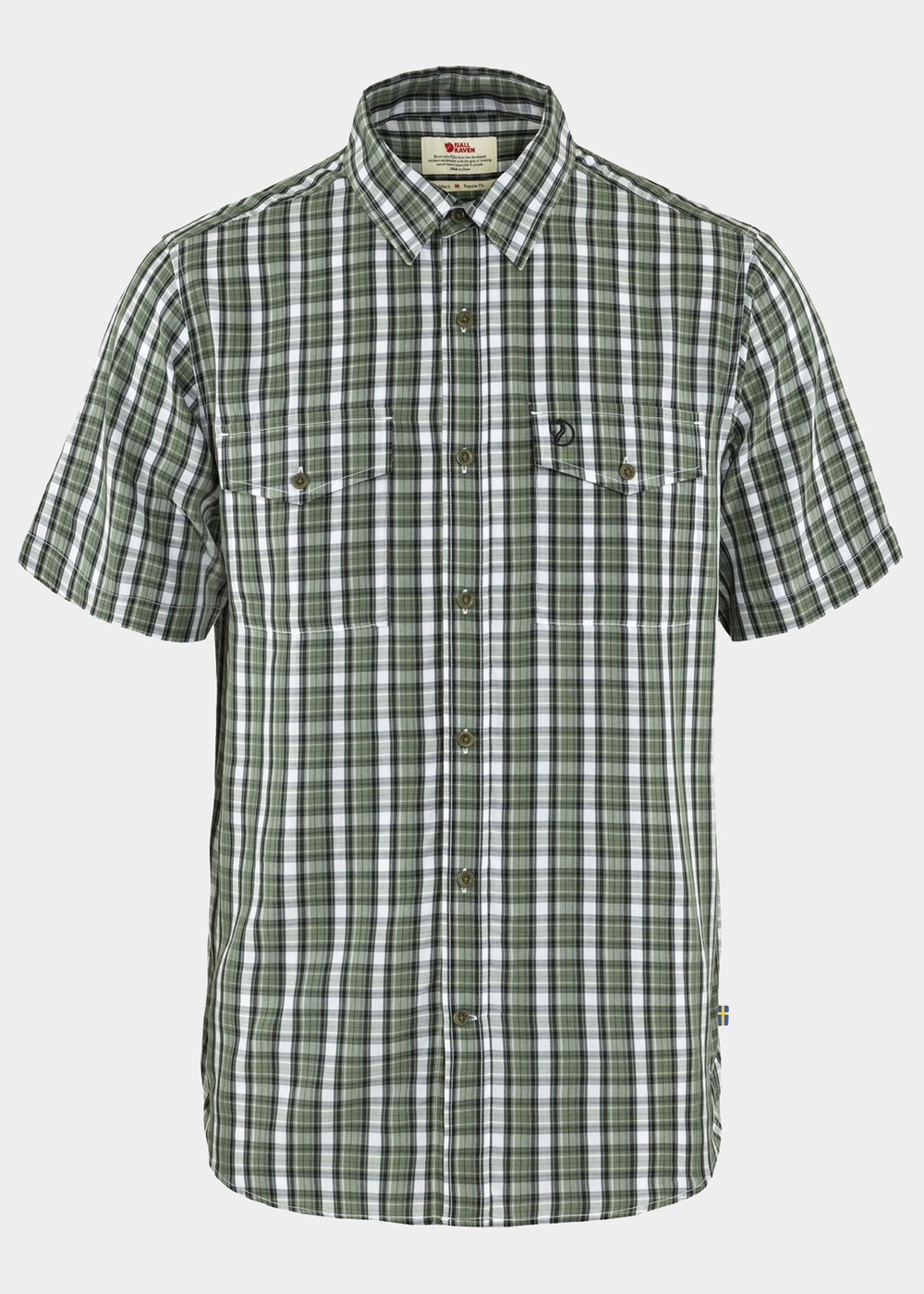 Abisko Cool Shirt Ss M, Patina Green-Dark Navy, M,  Kortärmade Skjortor