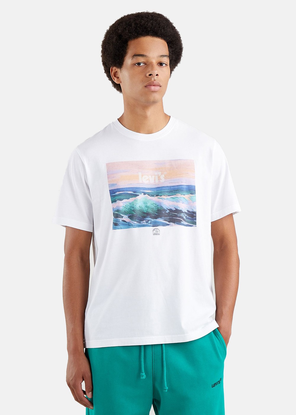 Ss Relaxed Fit Tee, Poster Wav, Xs,  T-Shirts