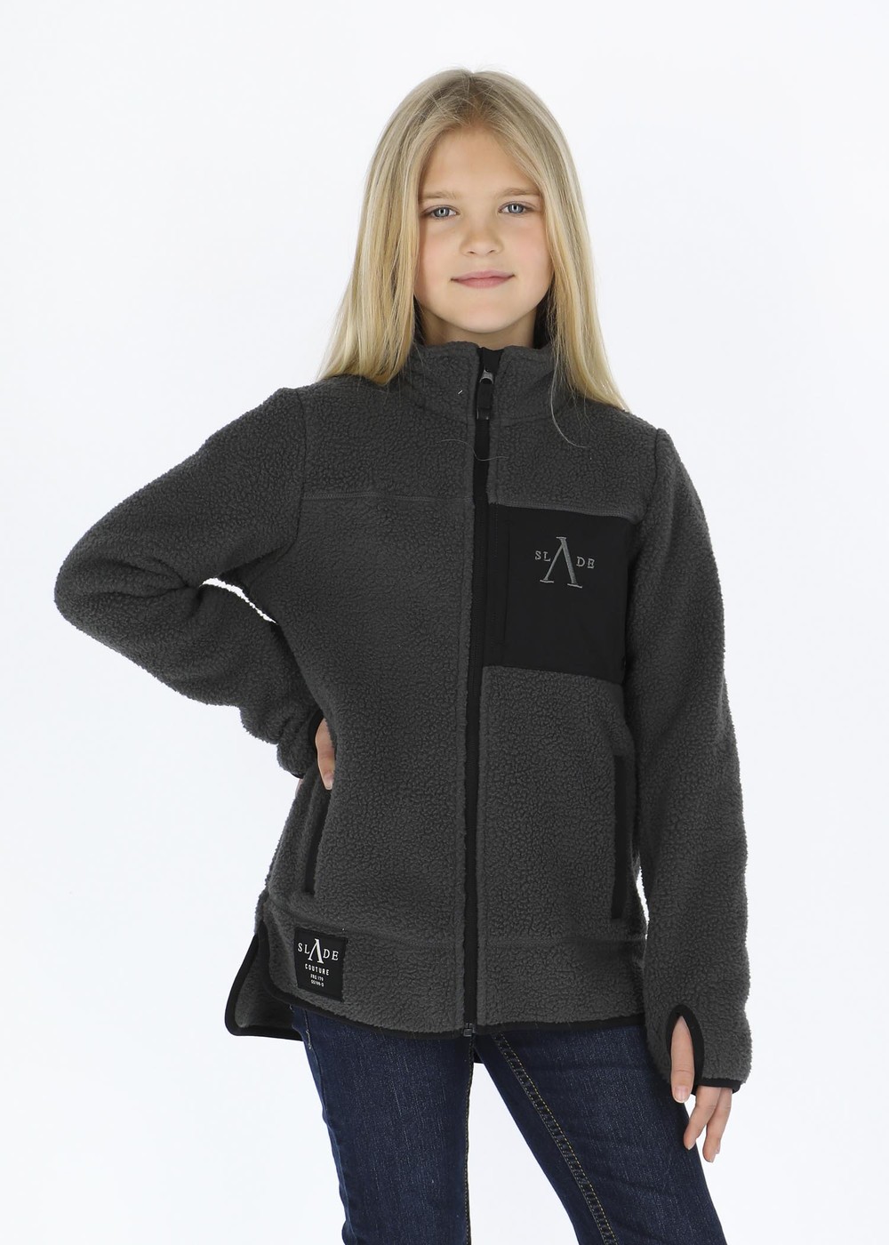 Pile Coat Jr, Black, 150,  Vårjackor