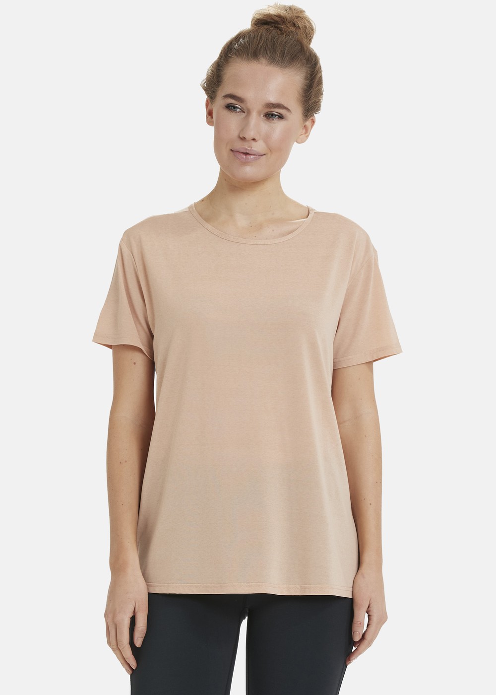 Lizzy W Slub S/S Tee, Maple Sugar, 36,  Löpar-T-Shirts