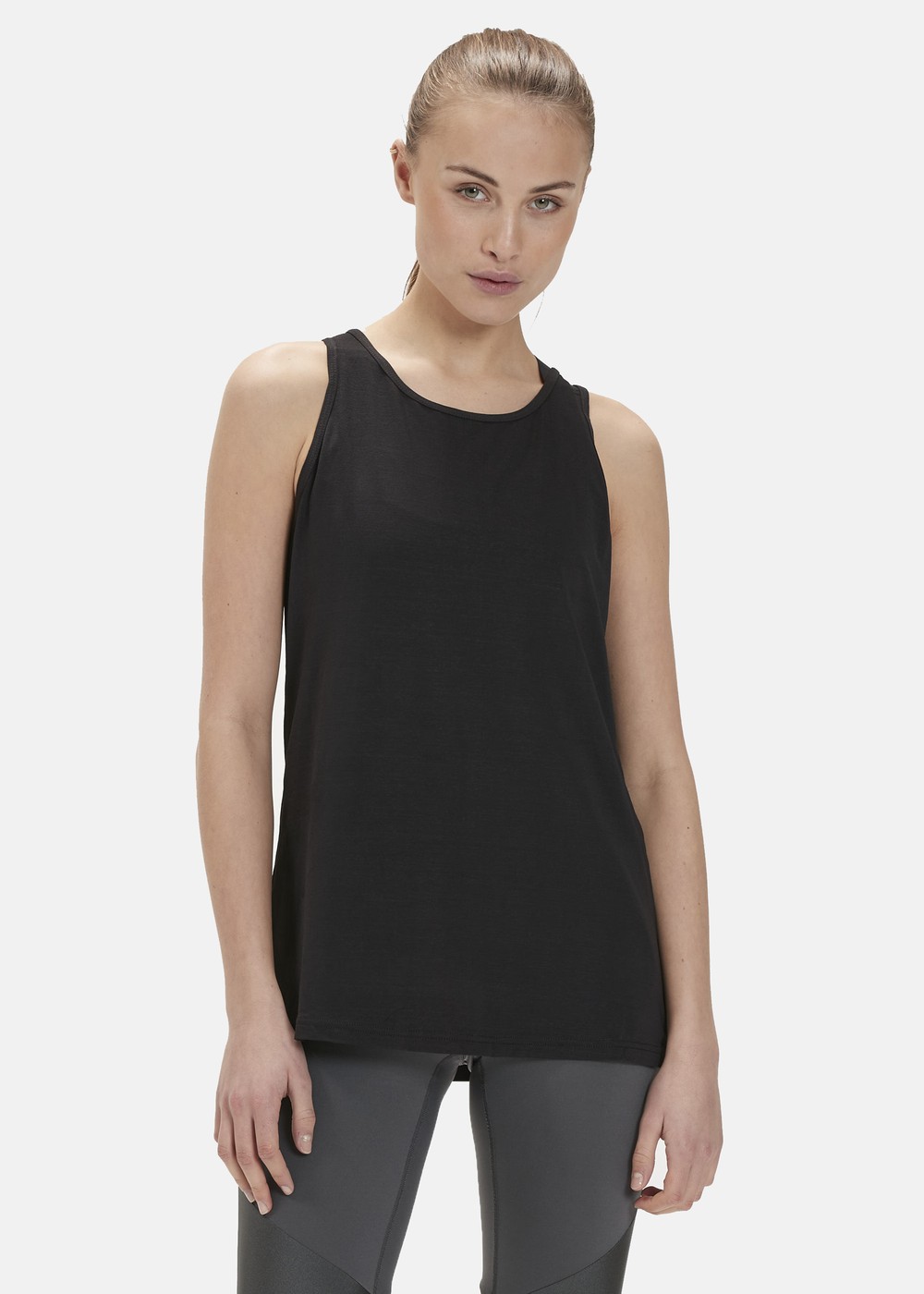 Mota W Slub Top, Black Melange, 38,  Löpar-Linnen Mota W Slub Top, Black Melange, 38,  Löpar-Linnen