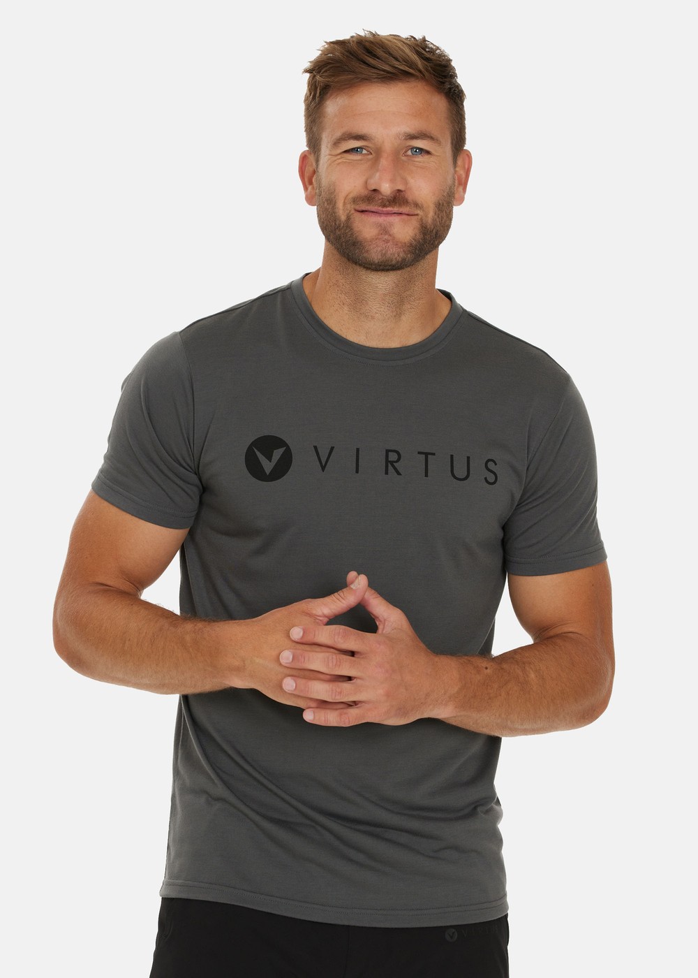 Edwardo M S/S Logo Tee, Dark Shadow, 2xl,  Löparkläder