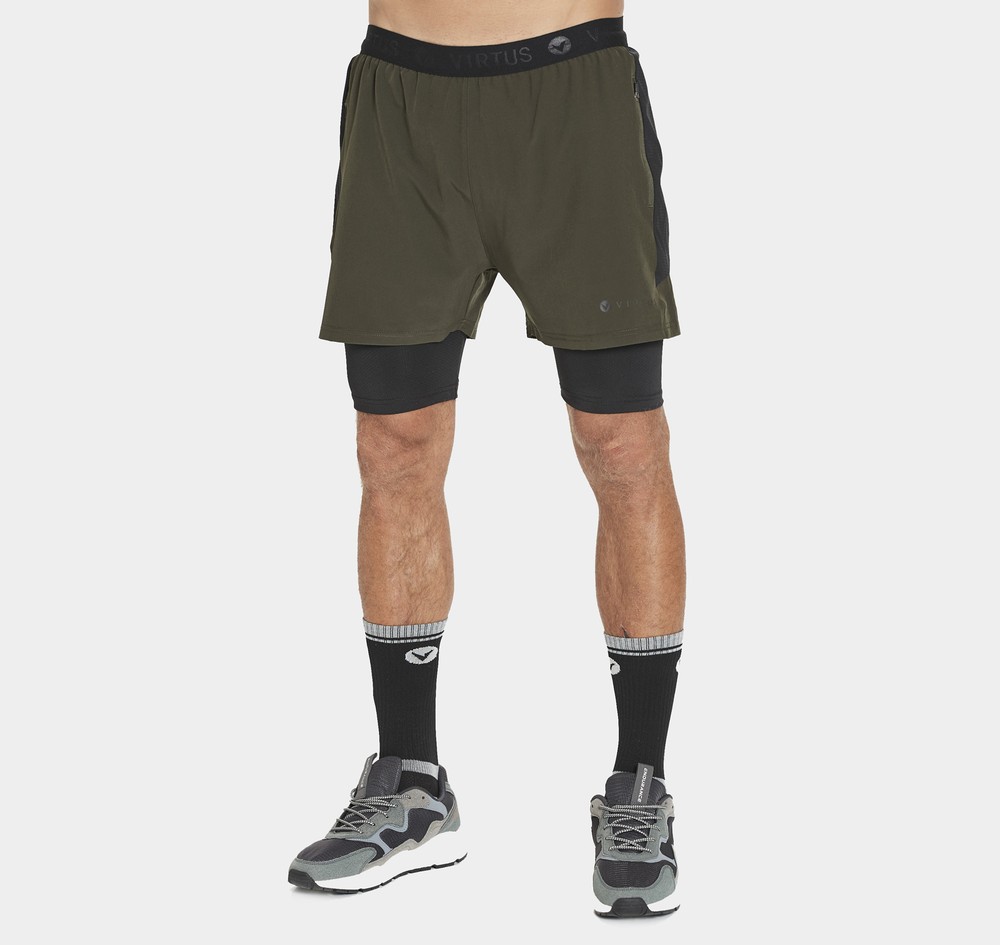 Dylan M 2-In-1 Stretch Shorts, Rosin, 3xl,  Shorts