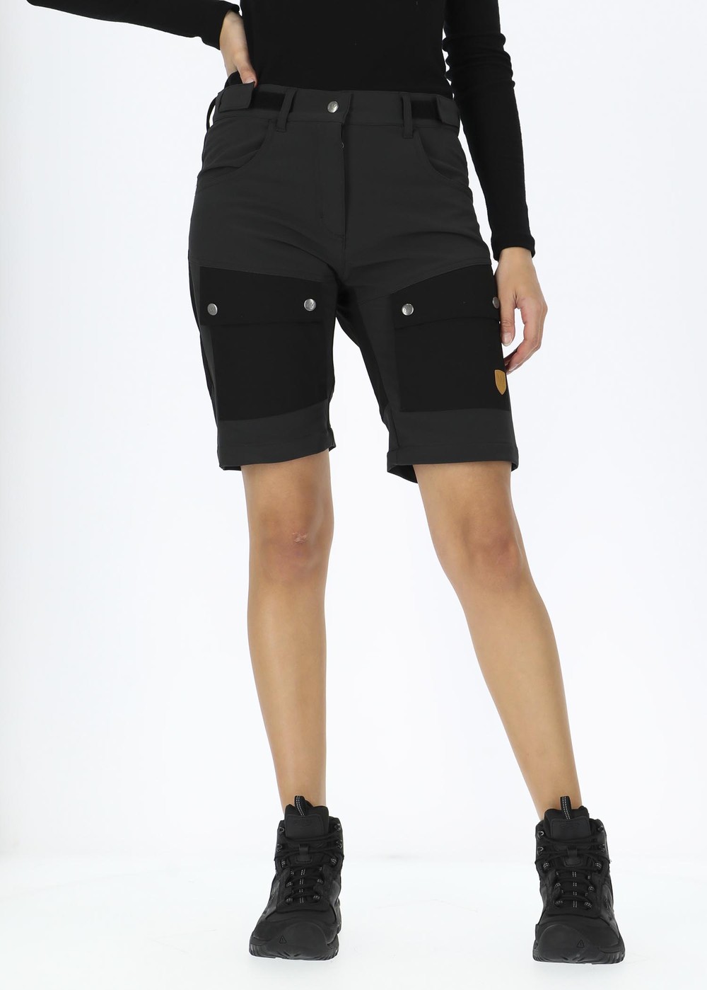 Lara W Outdoor Shorts, Asphalt, 46,  Vandringsshorts