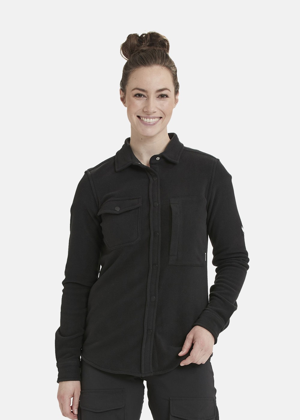 Noelle W Polar Fleece Shirt, Black, 44,  Fleecetröjor