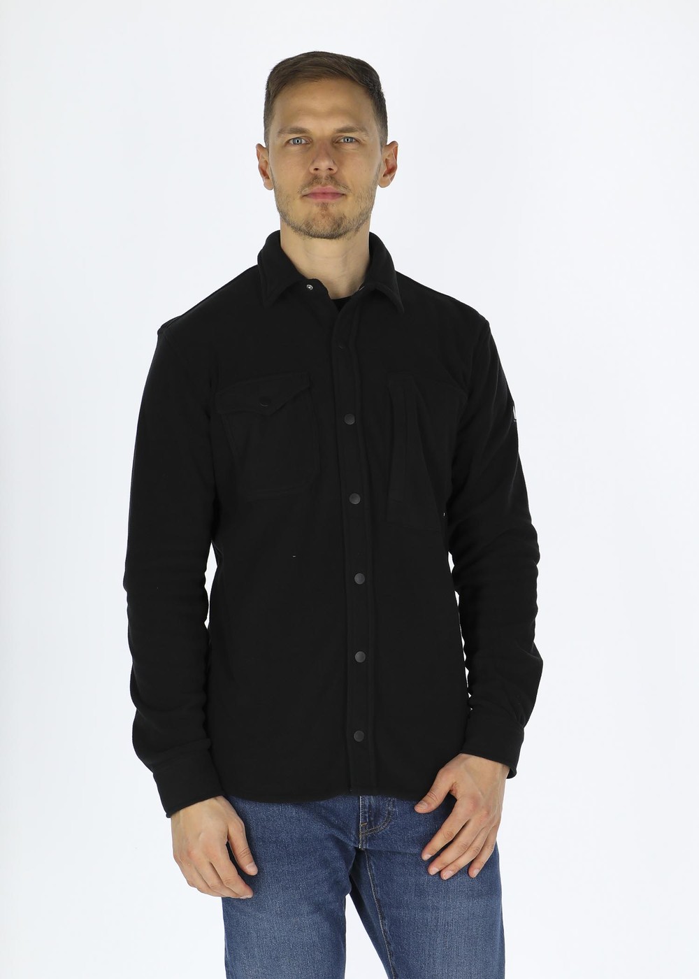 Enzo M Fleece Shirt, Black, S,  Långärmade Skjortor Enzo M Fleece Shirt, Black, S,  Långärmade Skjortor