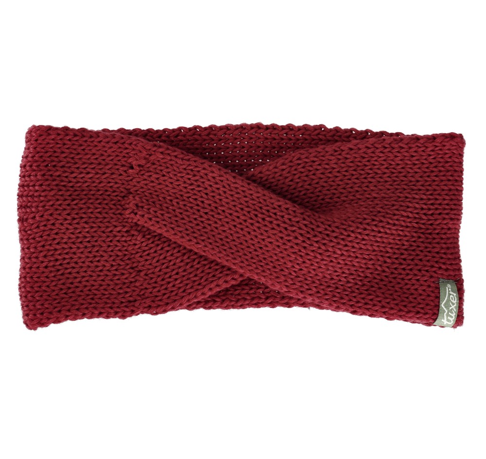 Twist Head Warmer, Red Dahlia, Onesize,  Pannband