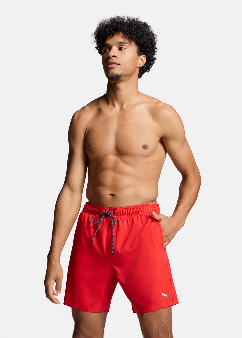 Puma Swim Men Mid Shorts 1p, Red, M,  Badkläder Puma Swim Men Mid Shorts 1p, Red, M,  Badkläder