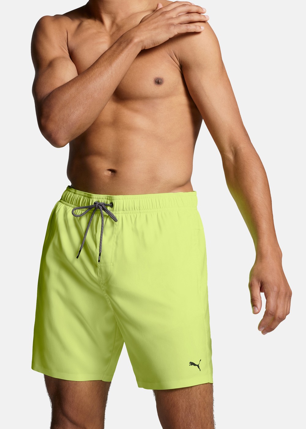 Puma Swim Men Mid Shorts 1p, Fast Yellow, M,  Badkläder