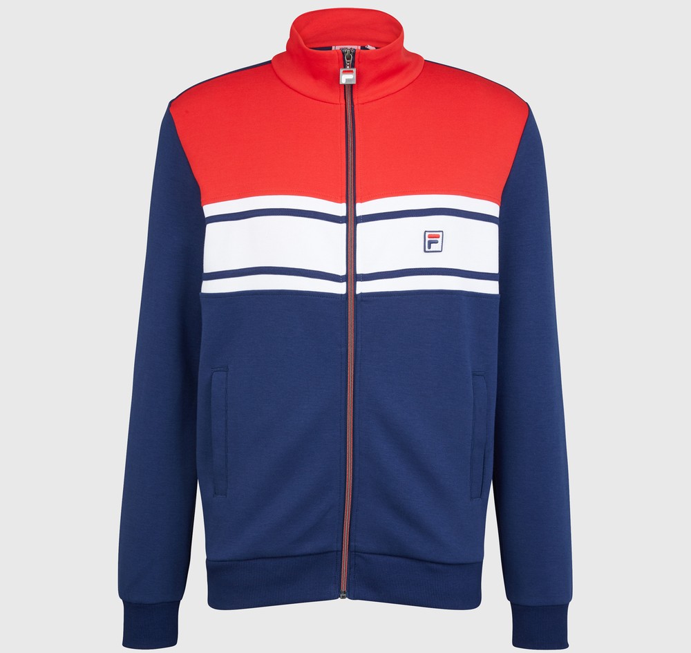 Boulogne Track Jacket, Medieval Blue-True Red-Bright, S,  Träningsjackor