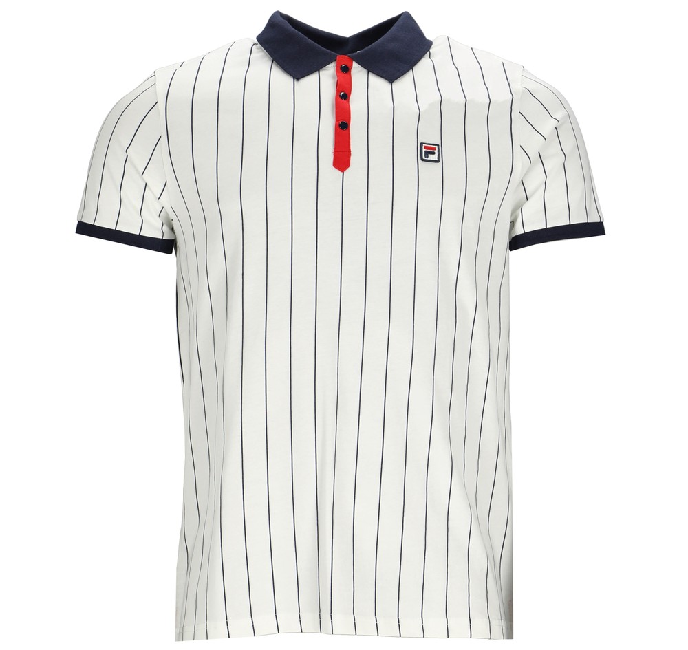 Somme Striped Poloshirt, Blanc De Blanc-True Red-Black, Xs,  Bomullspikéer