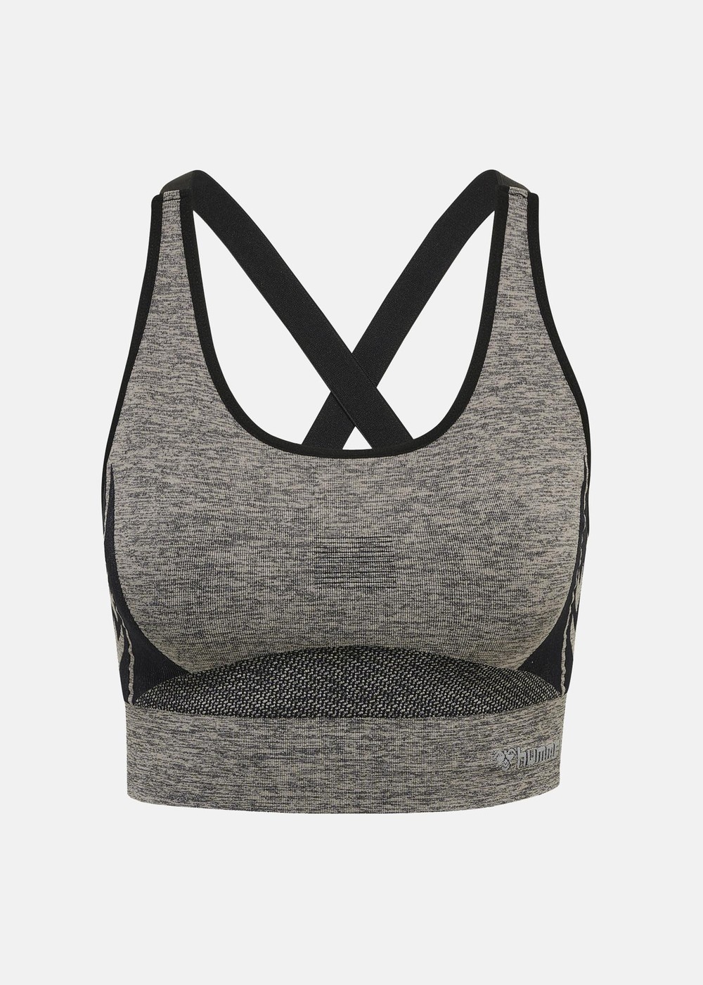 Hmlclea Seamless Sports Top, Chateau Gray/Black Melange, Xs,  Löparkläder Hmlclea Seamless Sports Top, Chateau Gray/Black Melange, Xs,  Löparkläder