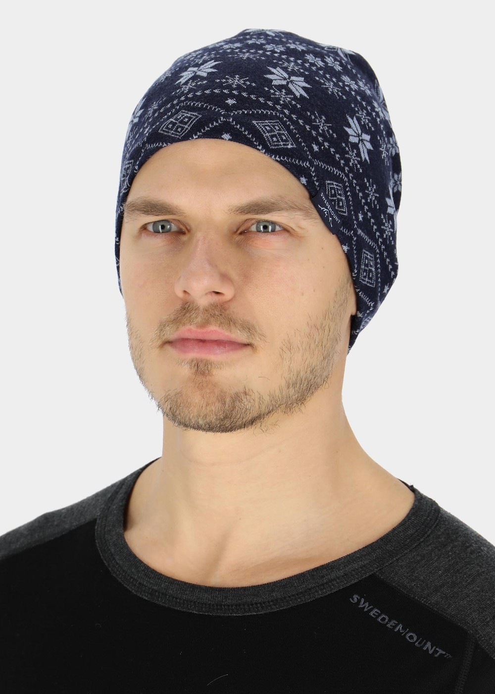 Idre Wool Beanie, Dk. Navy/Light Blue, Onesize,  Mössor Idre Wool Beanie, Dk. Navy/Light Blue, Onesize,  Mössor