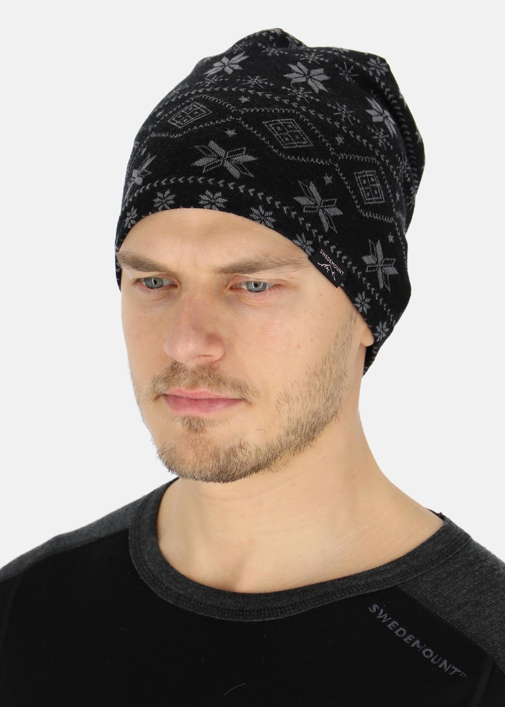 Idre Wool Beanie, Black/Dk Grey, Onesize,  Mössor