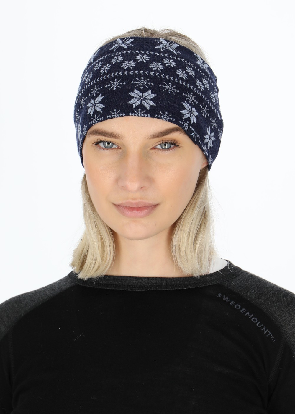 Idre Wool Headband, Dk. Navy/Light Blue, Onesize,  Träningstillbehör