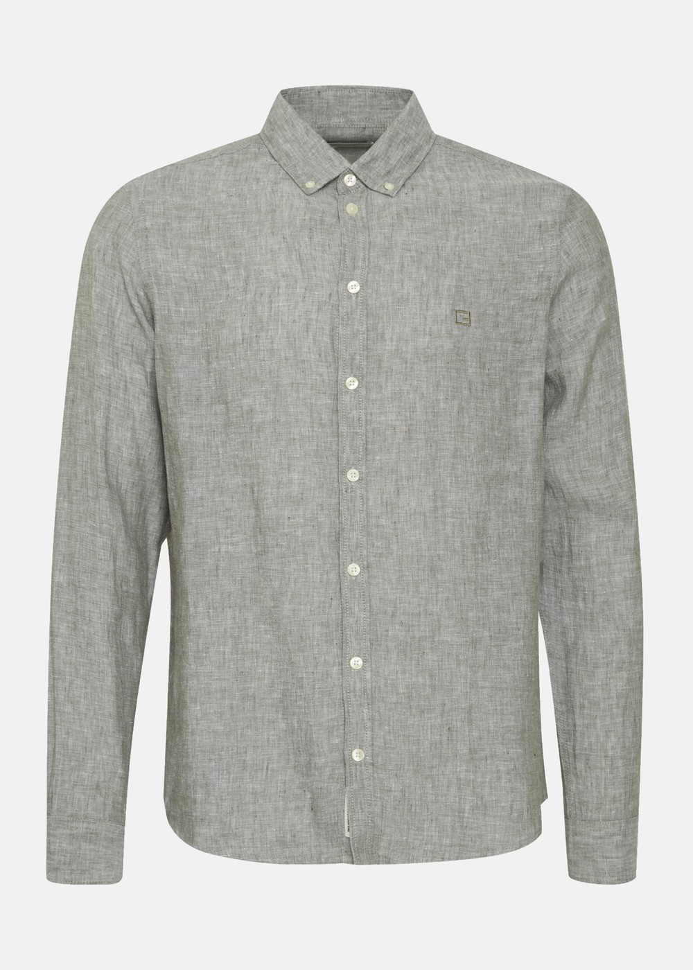 Anton Bd Ls Linen Shirt, Agave Green, M,  Långärmade Skjortor