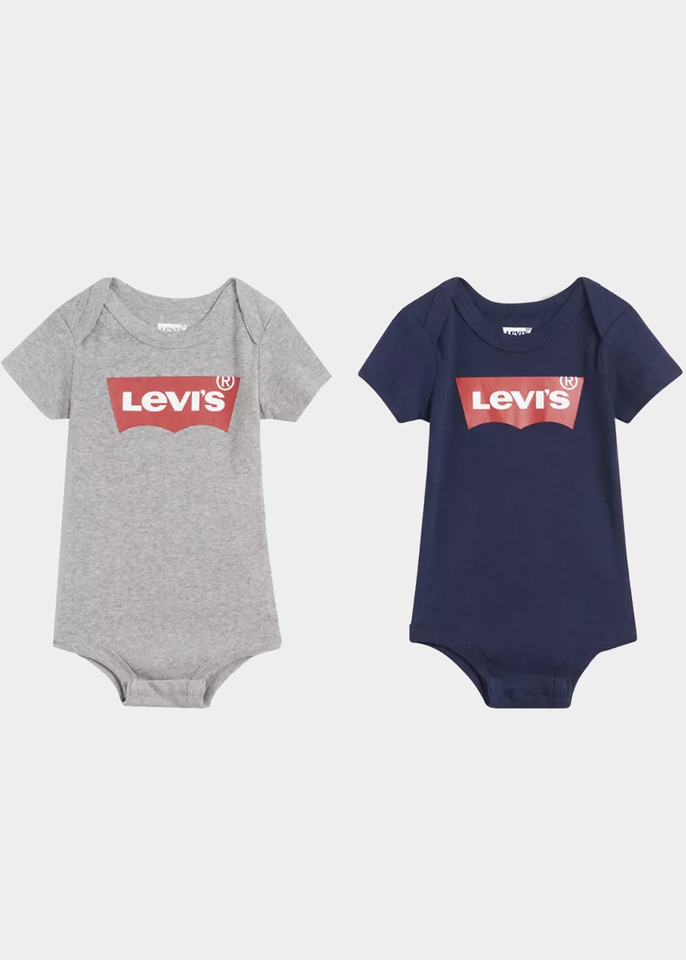 Batwing 2pk Bodysuit, Grey Heather, 6-12,  Träningskläder