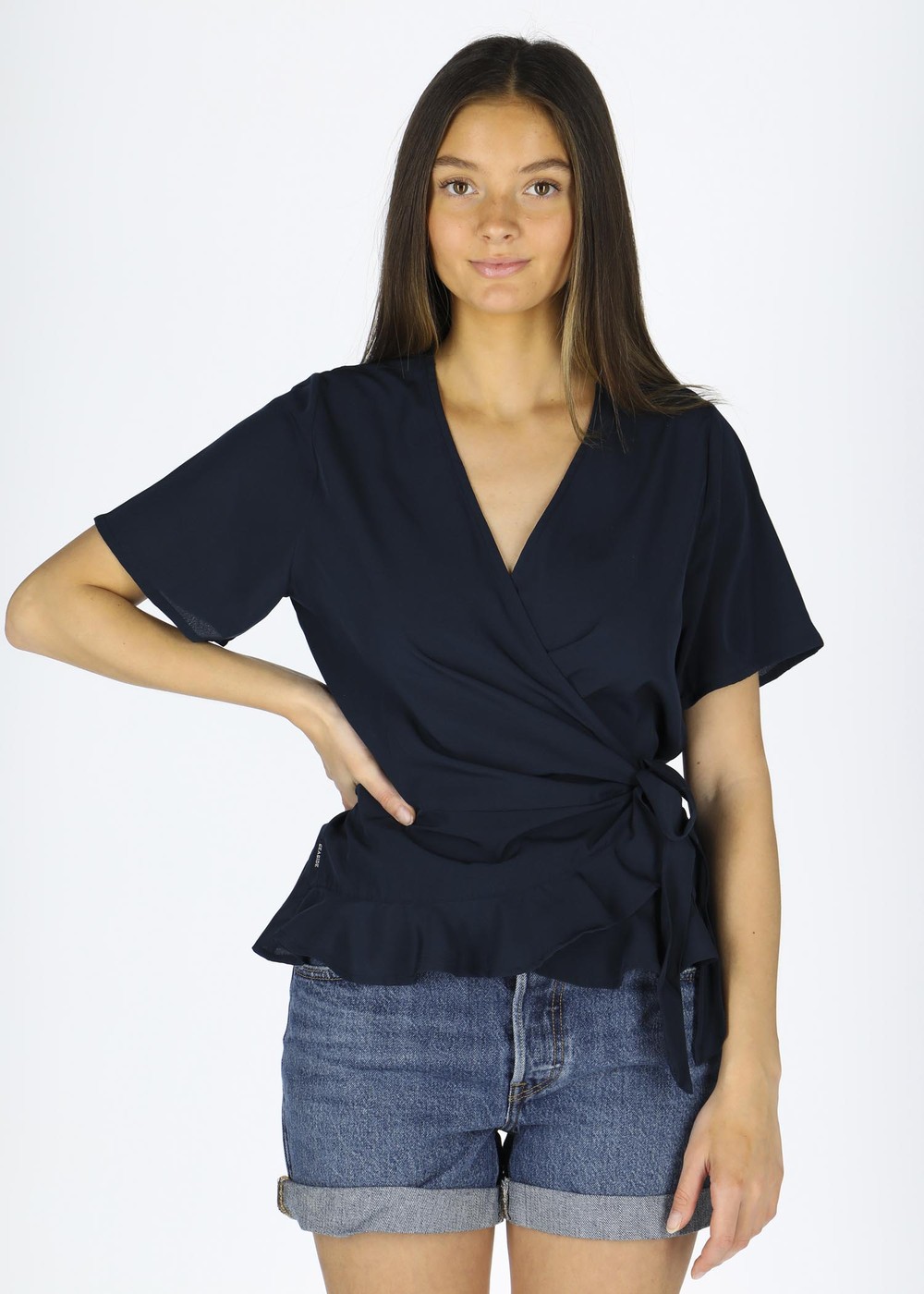 Sankt Claud Wrap Top W, Navy, 38,  Toppar Sankt Claud Wrap Top W, Navy, 38,  Toppar