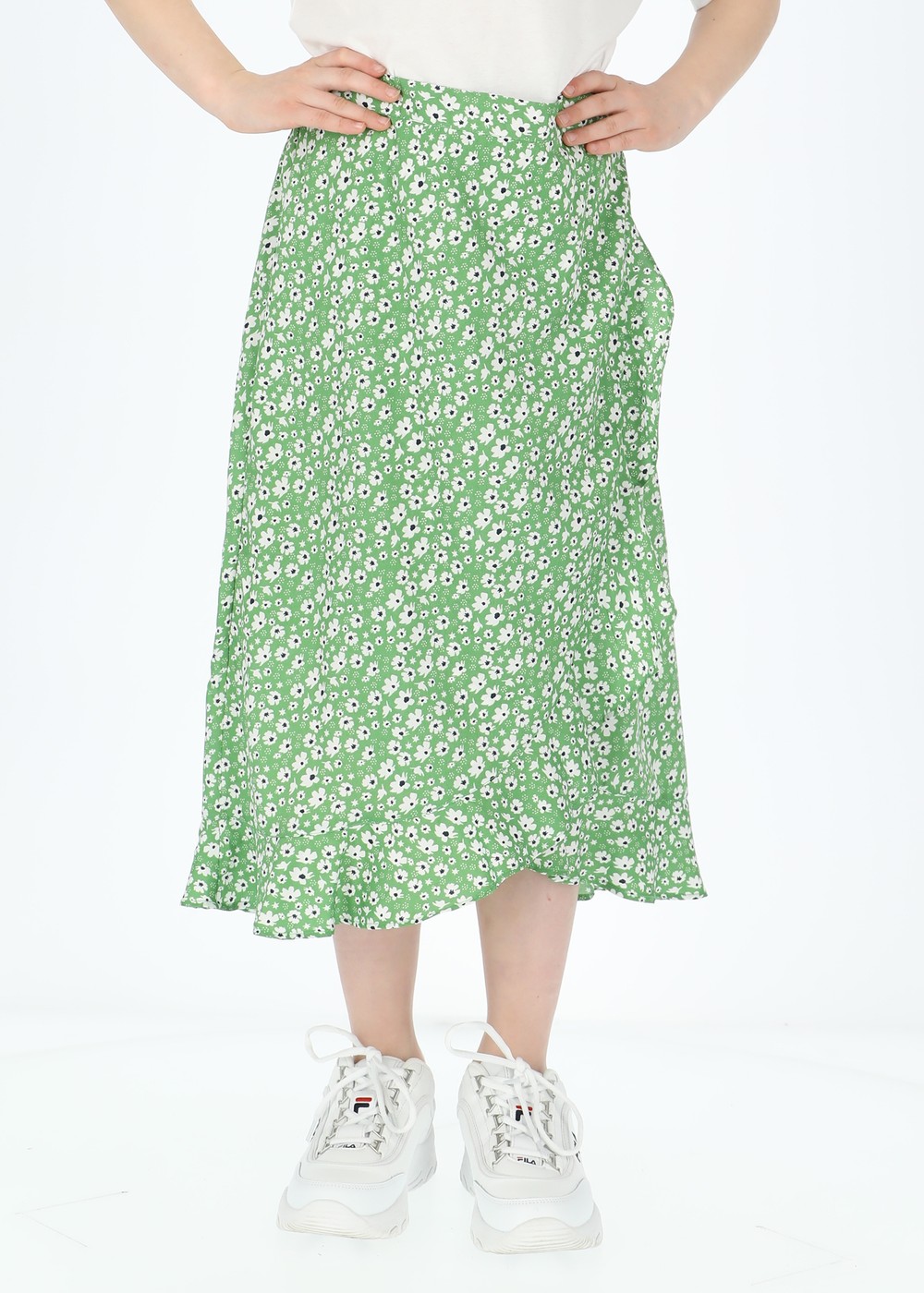 Sankt Claud Long Skirt Jr, Green Flower, 160,  Klänningar Sankt Claud Long Skirt Jr, Green Flower, 160,  Klänningar