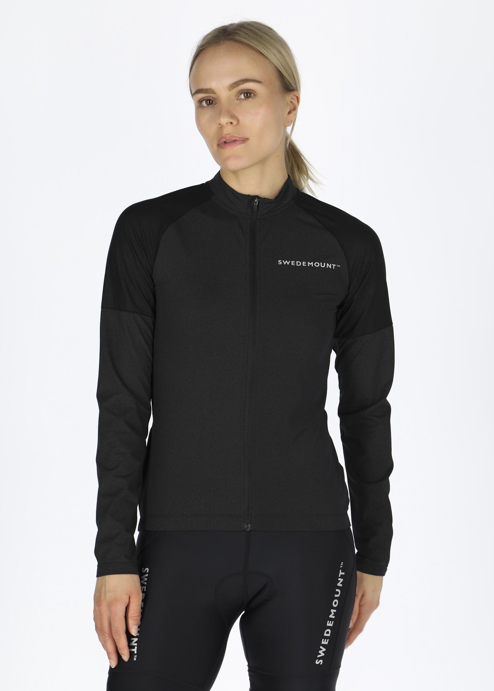 Pro Reflective Bike L/S Tee W, Black/Reflective, 36,  Cykelkläder