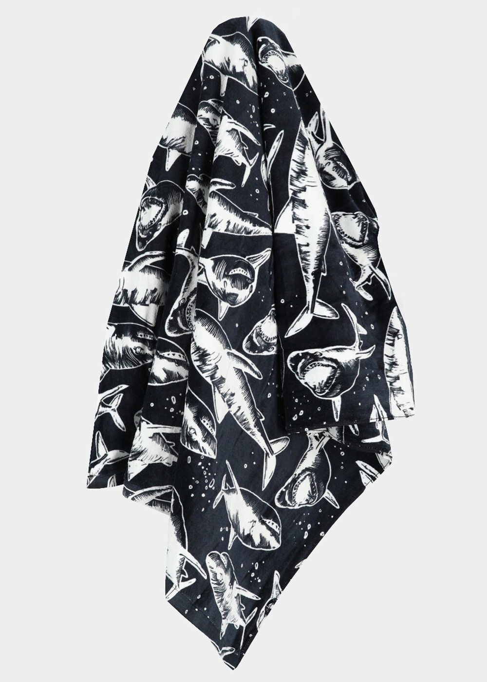 Beach Towel 90x180, Navy Shark, Onesize,  Handdukar