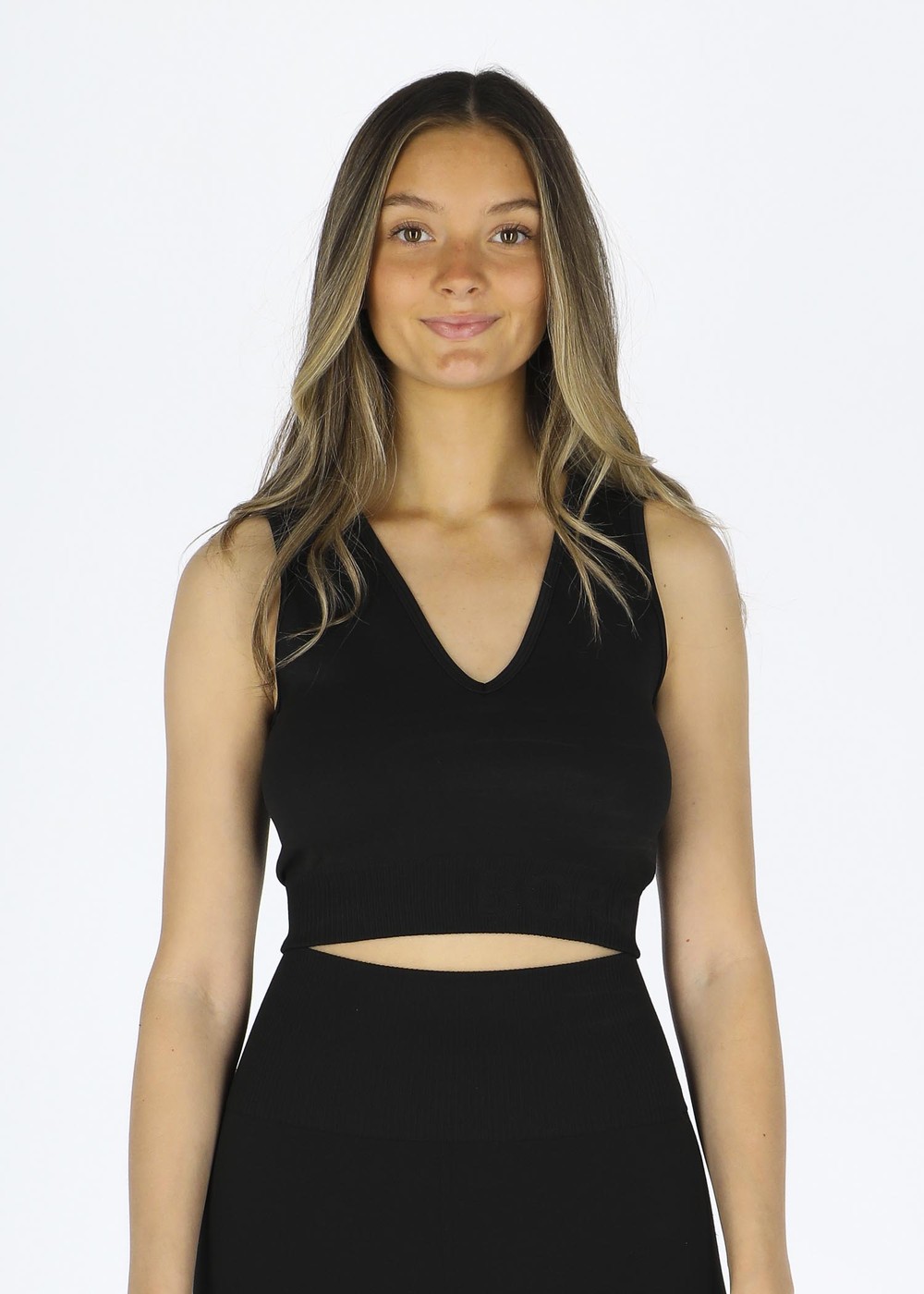 Sthlm Seamless Light Crop Top, Black Beauty, S-M,  Toppar
