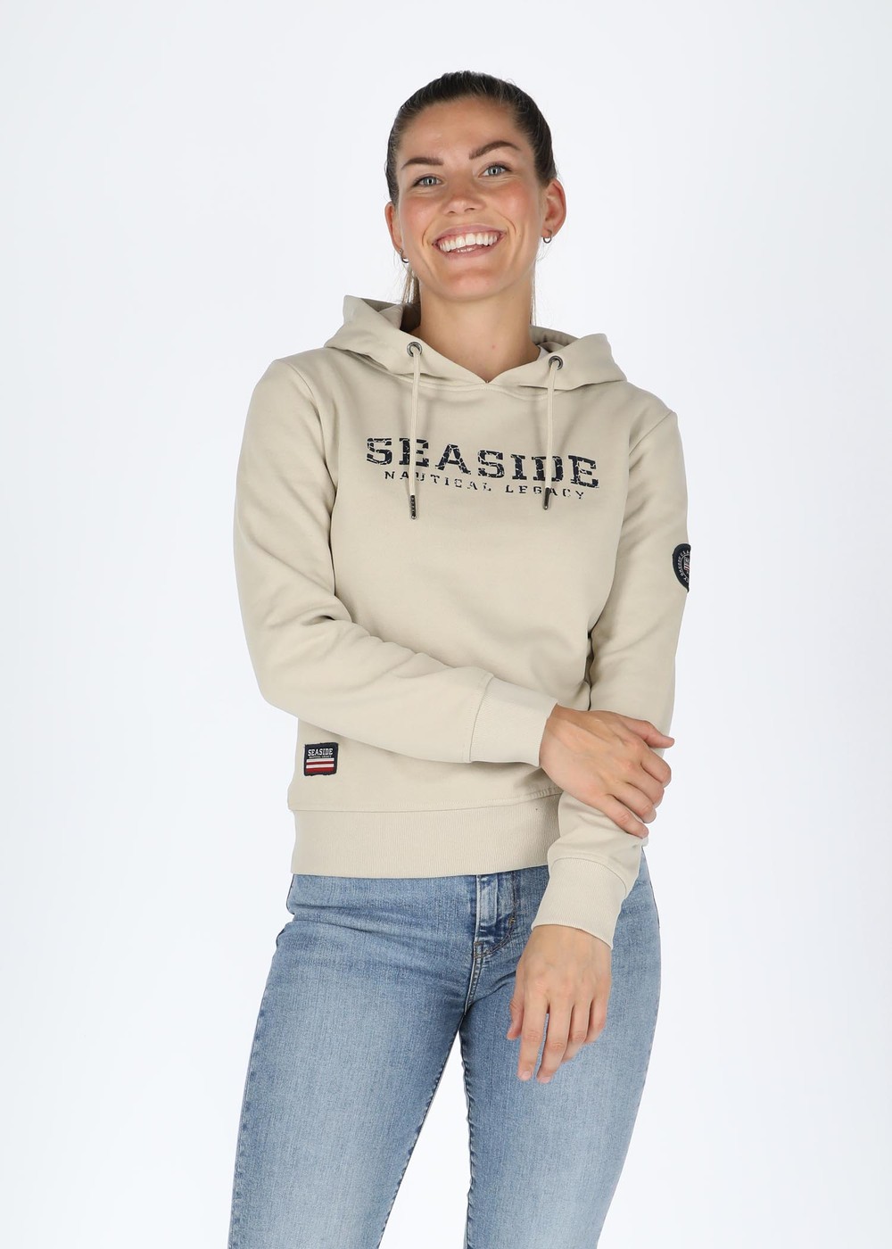 Nautical Hood W, Khaki, 48,  Hoodies