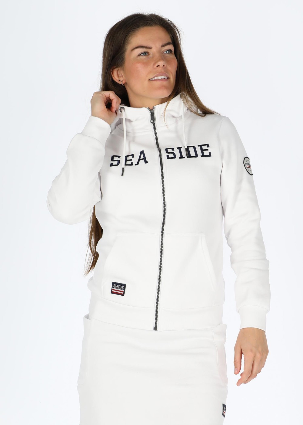 Nautical Zip Hood W, White, 36,  Hoodies Nautical Zip Hood W, White, 36,  Hoodies