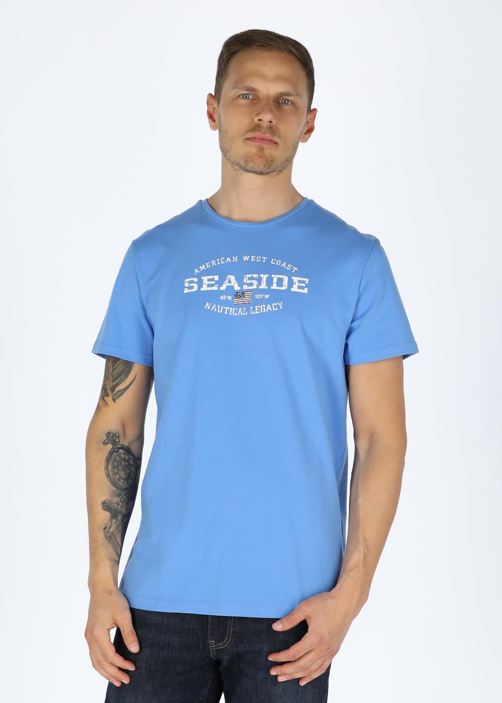 Nautical Tee, Pacific Blue, S,  T-Shirts
