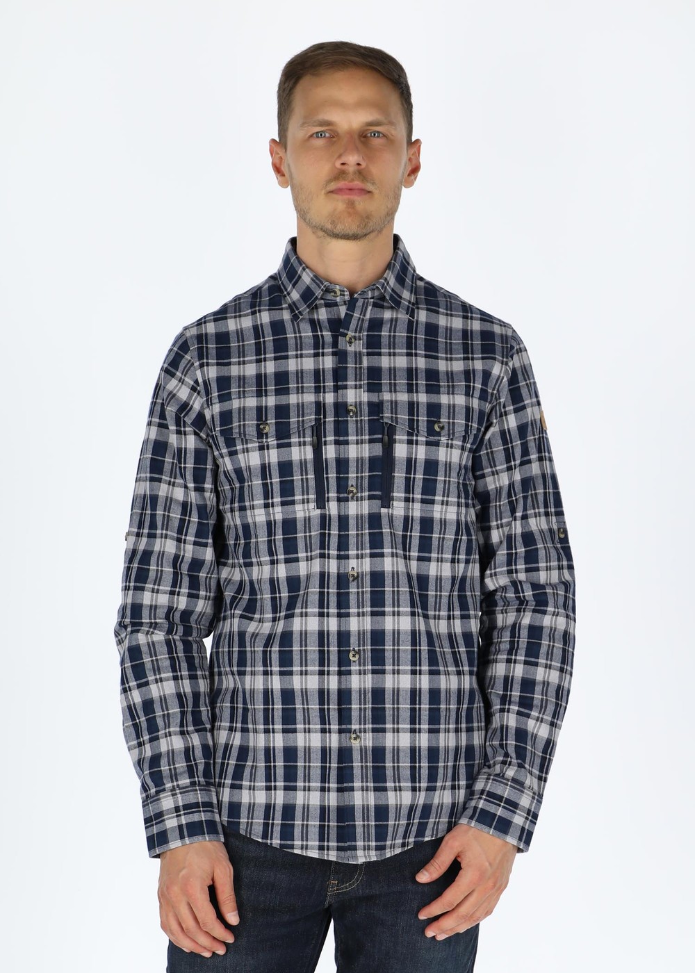 Nordkap Trekking Shirt, Navy Check, Xl,  Långärmade Skjortor