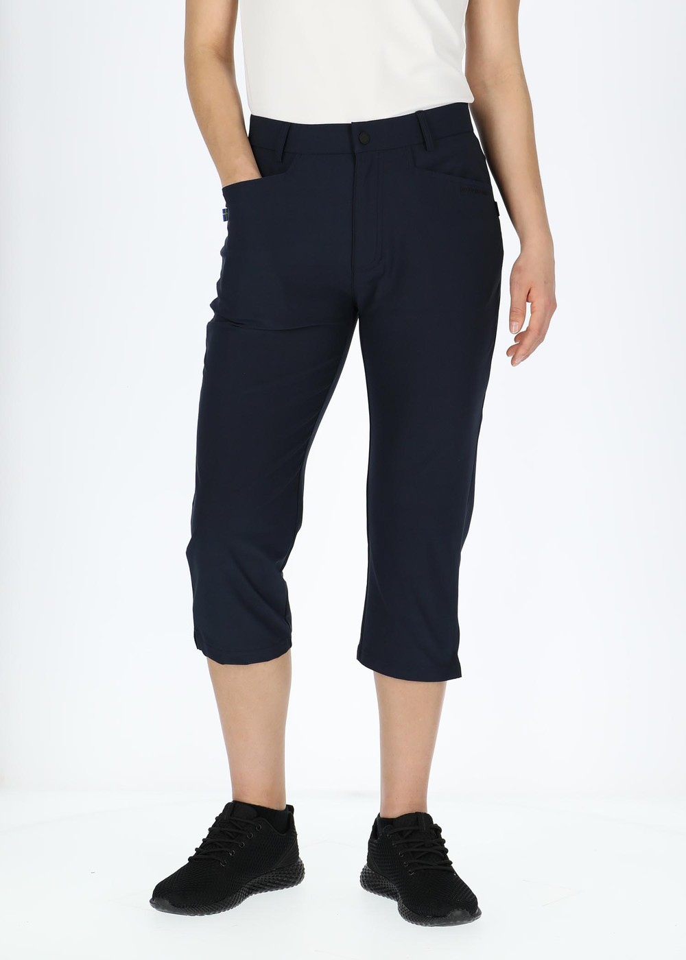 On Course Stretch 3/4 Pants W, Navy, 34,  Löparkläder On Course Stretch 3/4 Pants W, Navy, 34,  Löparkläder