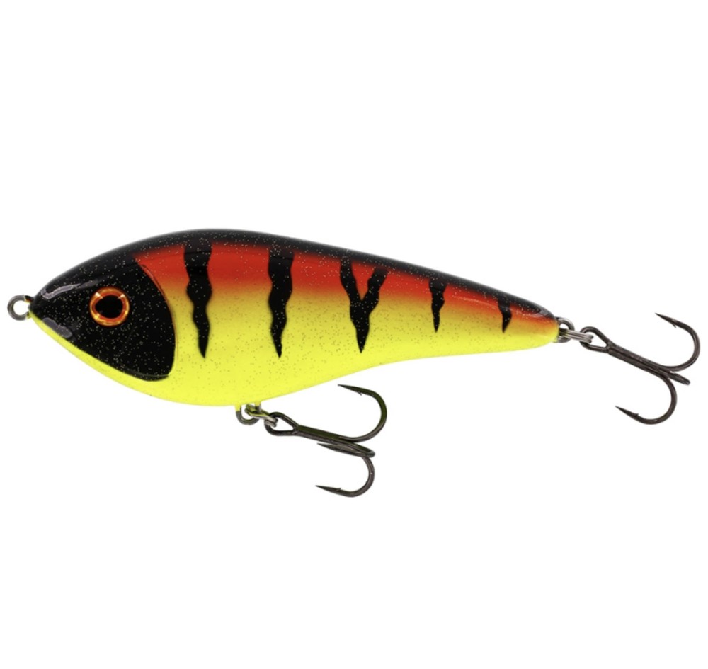 Swim Glidebait 10cm Sinking, Alert Perch, 34g Sinking,  Swimbaits